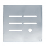 Placa p/ 5 Interruptores + furo 4x4 - Novara Glass Espelhada